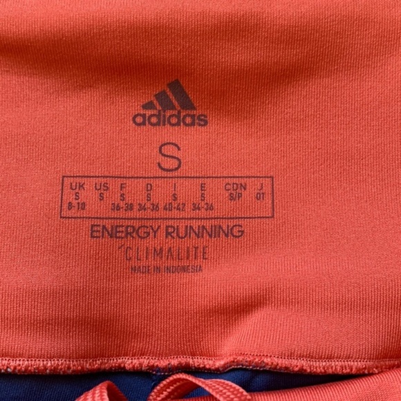 Adidas Climalite Energy Running Athletic Blue Leggings - Picture 8 of 8